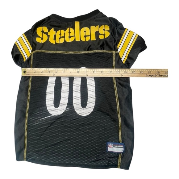 NFL Pittsburgh Steelers Black and Yellow Pet Jersey Size: XL 🐾 🏈💛 - Picture 4 of 12